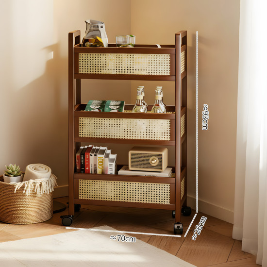 Wooden 3 Tier Trolley